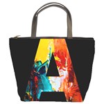 Bstract, Dark Background, Black, Typography,a Bucket Bag