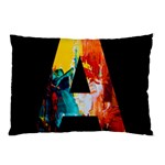 Bstract, Dark Background, Black, Typography,a Pillow Case