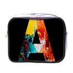 Bstract, Dark Background, Black, Typography,a Mini Toiletries Bag (One Side)