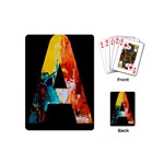 Bstract, Dark Background, Black, Typography,a Playing Cards Single Design (Mini)