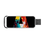 Bstract, Dark Background, Black, Typography,a Portable USB Flash (Two Sides)