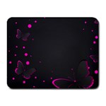 Butterflies, Abstract Design, Pink Black Small Mousepad