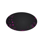 Butterflies, Abstract Design, Pink Black Sticker (Oval)