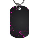 Butterflies, Abstract Design, Pink Black Dog Tag (Two Sides)