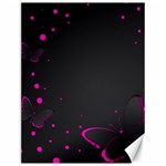 Butterflies, Abstract Design, Pink Black Canvas 12  x 16 