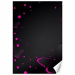 Butterflies, Abstract Design, Pink Black Canvas 12  x 18 
