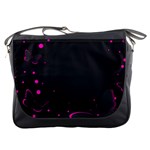 Butterflies, Abstract Design, Pink Black Messenger Bag