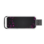 Butterflies, Abstract Design, Pink Black Portable USB Flash (Two Sides)