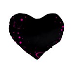 Butterflies, Abstract Design, Pink Black Standard 16  Premium Heart Shape Cushions