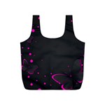 Butterflies, Abstract Design, Pink Black Full Print Recycle Bag (S)