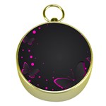 Butterflies, Abstract Design, Pink Black Gold Compasses