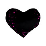 Butterflies, Abstract Design, Pink Black Standard 16  Premium Flano Heart Shape Cushions