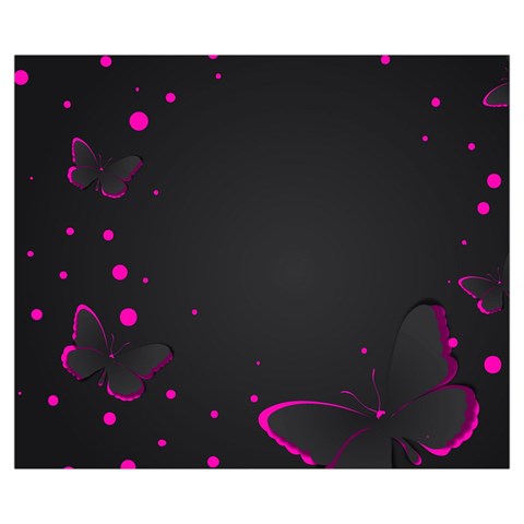 Butterflies, Abstract Design, Pink Black Zipper Medium Tote Bag from ZippyPress Front