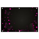 Butterflies, Abstract Design, Pink Black Banner and Sign 6  x 4 