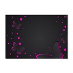 Butterflies, Abstract Design, Pink Black Crystal Sticker (A4)