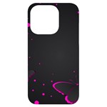 Butterflies, Abstract Design, Pink Black iPhone 14 Pro Black UV Print Case