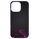 Butterflies, Abstract Design, Pink Black iPhone 14 Pro Max Black UV Print Case