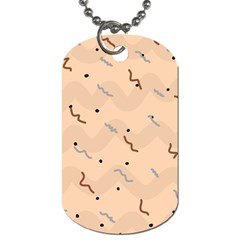 Lines Dots Pattern Abstract Art Dog Tag (Two Sides) from ZippyPress Back