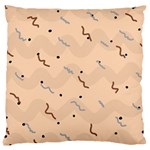 Lines Dots Pattern Abstract Art Large Cushion Case (Two Sides)