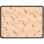 Lines Dots Pattern Abstract Art Two Sides Fleece Blanket (Large)
