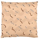 Lines Dots Pattern Abstract Art Large Premium Plush Fleece Cushion Case (One Side)