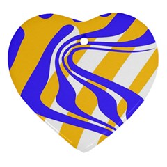 Print Pattern Warp Lines Heart Ornament (Two Sides) from ZippyPress Back