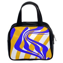 Print Pattern Warp Lines Classic Handbag (Two Sides) from ZippyPress Front