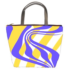 Print Pattern Warp Lines Bucket Bag from ZippyPress Front