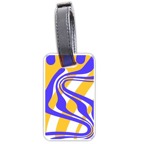 Print Pattern Warp Lines Luggage Tag (one side) from ZippyPress Front