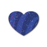 Texture Multicolour Ink Dip Flare Rubber Coaster (Heart)