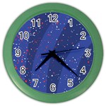 Texture Multicolour Ink Dip Flare Color Wall Clock
