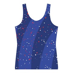 Texture Multicolour Ink Dip Flare Sport Tank Top  from ZippyPress Front