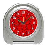 Red Background Wallpaper Travel Alarm Clock