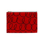 Red Background Wallpaper Cosmetic Bag (Medium)