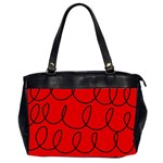 Red Background Wallpaper Oversize Office Handbag (2 Sides)