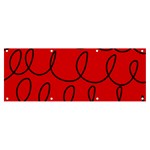 Red Background Wallpaper Banner and Sign 8  x 3 
