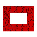 Red Background Wallpaper White Tabletop Photo Frame 4 x6 