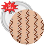 Print Pattern Minimal Tribal 3  Buttons (10 pack) 