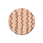 Print Pattern Minimal Tribal Rubber Coaster (Round)