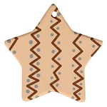 Print Pattern Minimal Tribal Star Ornament (Two Sides)