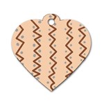 Print Pattern Minimal Tribal Dog Tag Heart (Two Sides)
