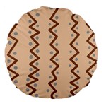 Print Pattern Minimal Tribal Large 18  Premium Round Cushions
