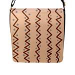 Print Pattern Minimal Tribal Flap Closure Messenger Bag (L)
