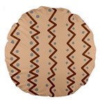 Print Pattern Minimal Tribal Large 18  Premium Flano Round Cushions