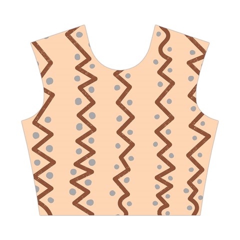 Print Pattern Minimal Tribal Cotton Crop Top from ZippyPress Front