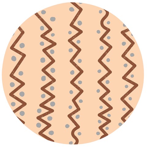 Print Pattern Minimal Tribal Wooden Bottle Opener (Round) from ZippyPress Front