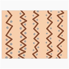 Print Pattern Minimal Tribal Roll Up Canvas Pencil Holder (L) from ZippyPress Front