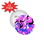Swirl Pink White Blue Black 1.75  Buttons (10 pack)