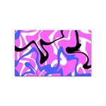 Swirl Pink White Blue Black Sticker (Rectangular)