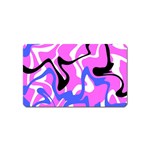 Swirl Pink White Blue Black Magnet (Name Card)
